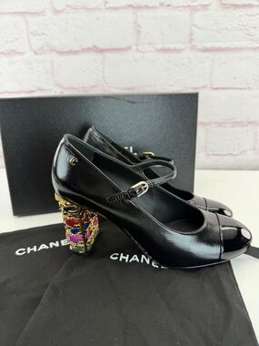 CHANEL Limited Edition Leather Metal Multi Open Toe Sandals  39 $2,750